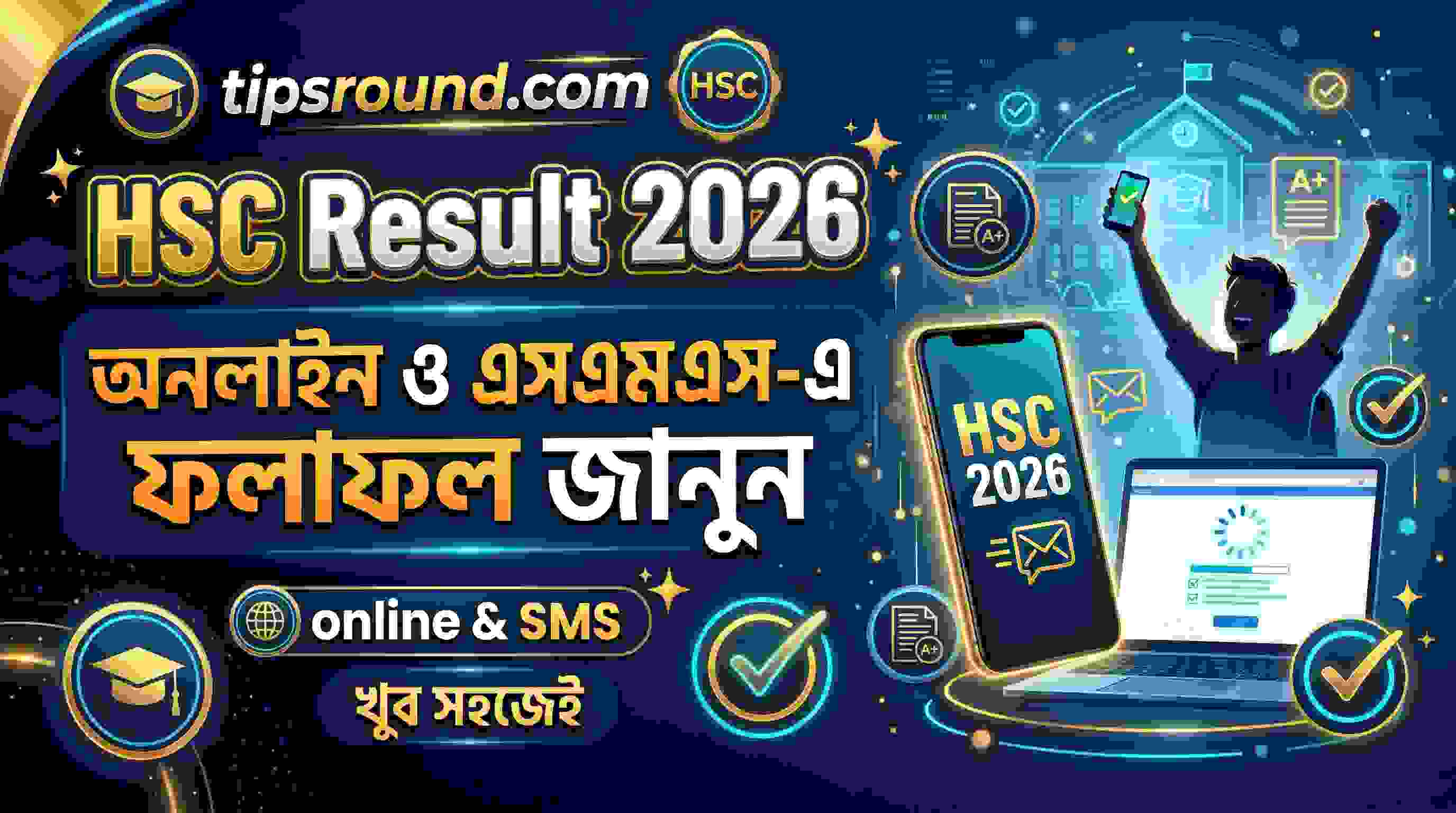 HSC Result 2026 Online Check- ঘরে বসে অনলাইনে ও SMS-এ মার্কশিটসহ ফলাফল জানুন